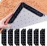 WeddHuis 14 pezzi Ferma Tappeto Antiscivolo, Ferma Tappeto Antiscivolo per Tappeti, Riutilizzabili e Lavabili, Tappeto Gripper, Tappetino Antiscivolo per Pavimenti Duri e Pavimenti in Legno Duro - 1