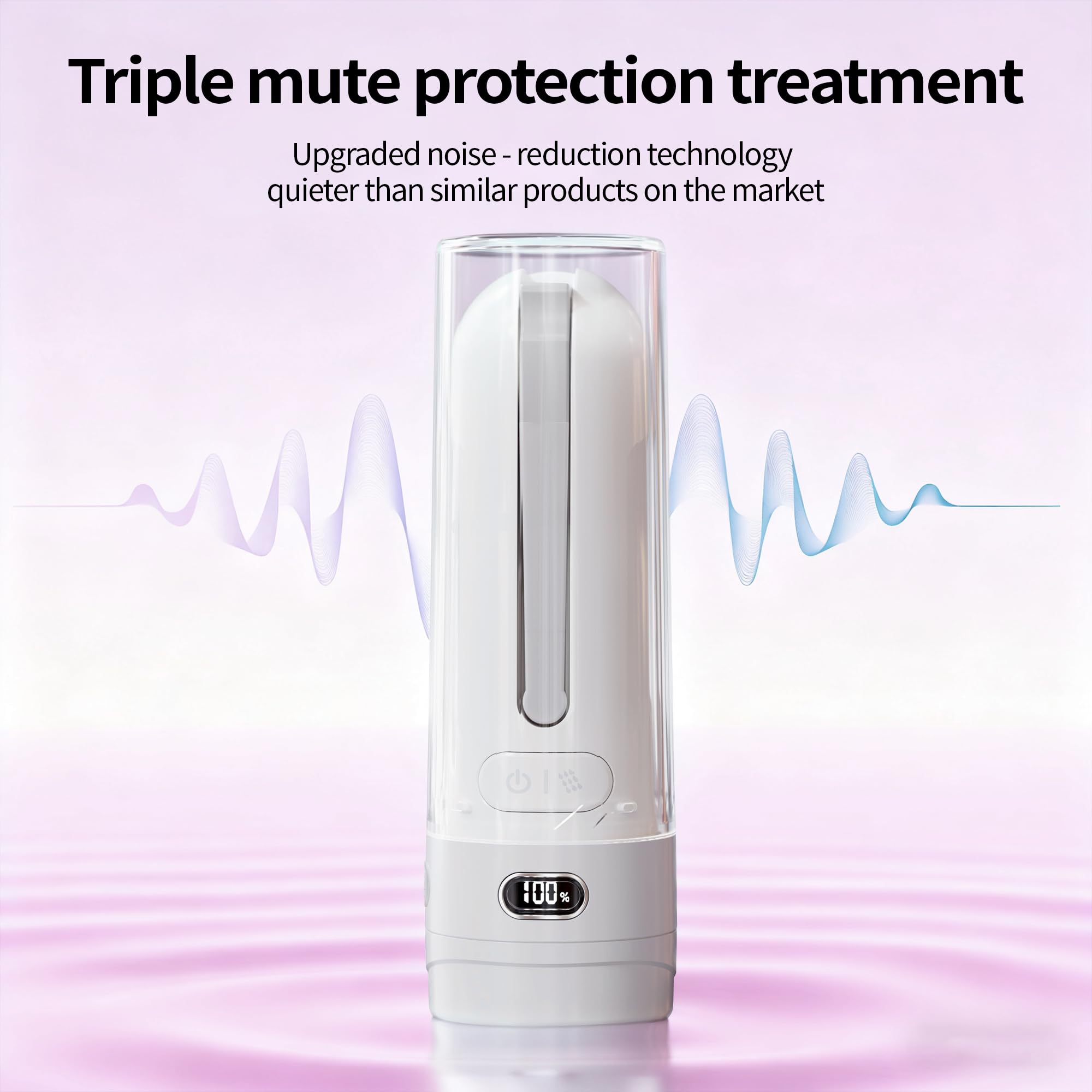 Portable Electric Menstrual Cup Cleaner - Rechargeable Personal Hygiene Device for Women's Intimate Care During Menstruation - Travel-Friendly Peri Bottle Washer White