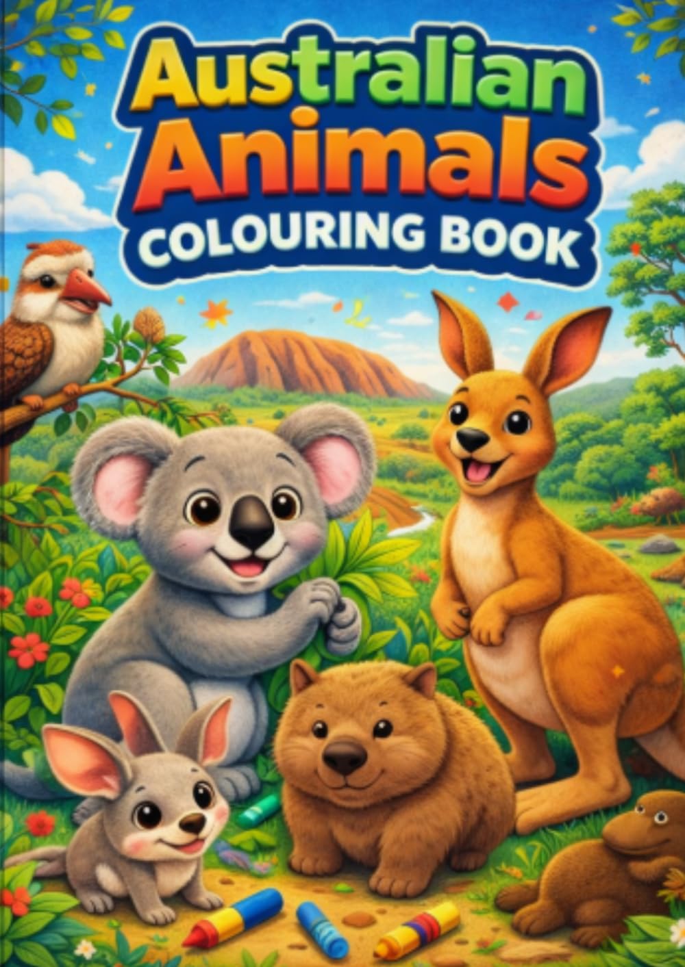 Australian Animals Colouring Book
