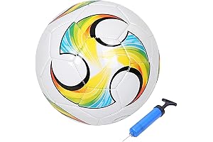 ABAJI Soccer Ball Size 2,3,4,5 for Kids, PU Surface with Pump and...