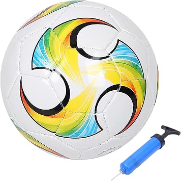 ABAJI Soccer Ball Size 3 4 5 Kids Toddlers Toy Gift Colorful Pattern Practice Training Boys Girls Come with Inflator