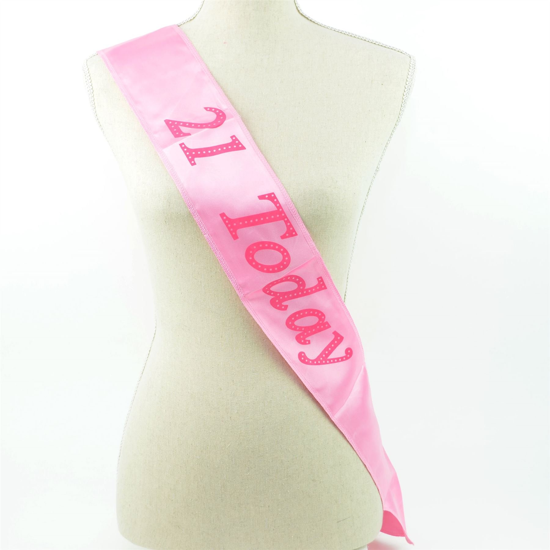 Shatchi Pink Gifts 4 All Occasions Limited 21 Today Satin Sash 21St Birthday Celebration Fancy Dress