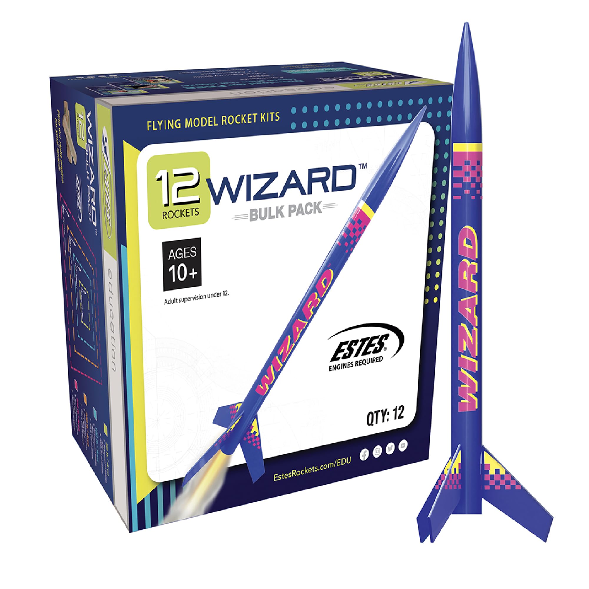 Estes Wizard Rocket Bulk Pack (Pack Of 12)