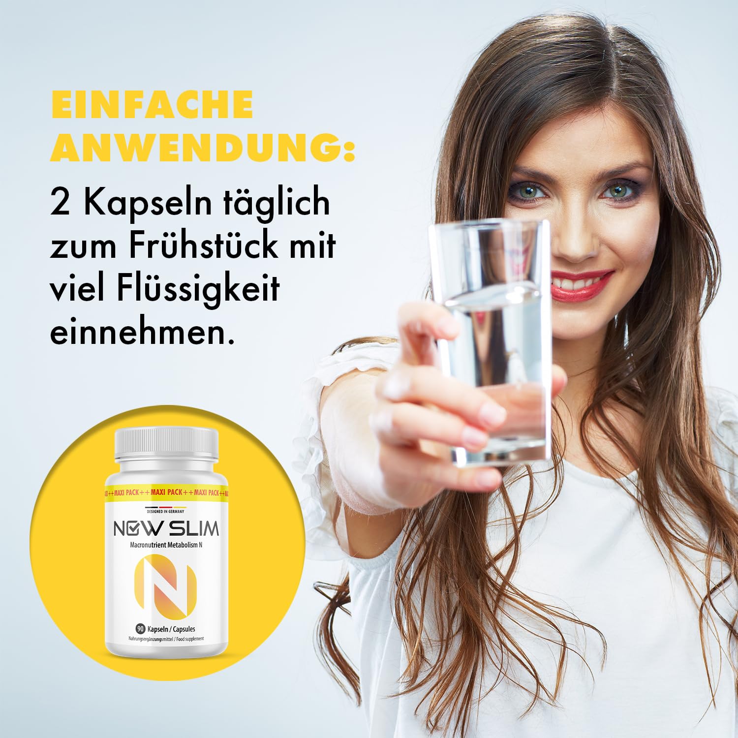 NOW SLIM Macronutrient Metabo N Kapseln | bewährte Zutatenkombination | einfache Anwendung | Inhalt 90 Kapseln