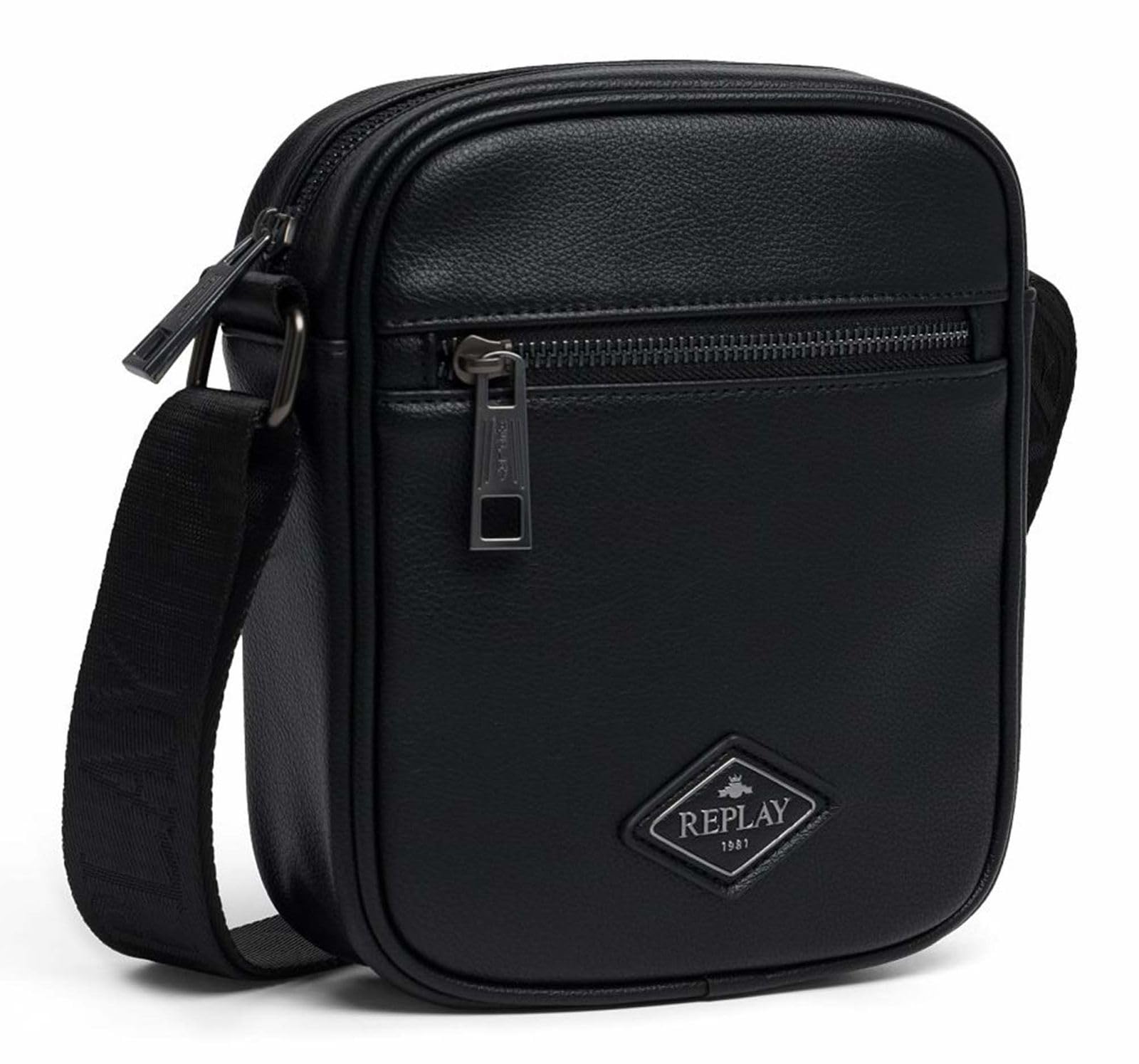 Replay Bolso bandolera para hombre, FM3741, 0098, color negro, 0098 Black