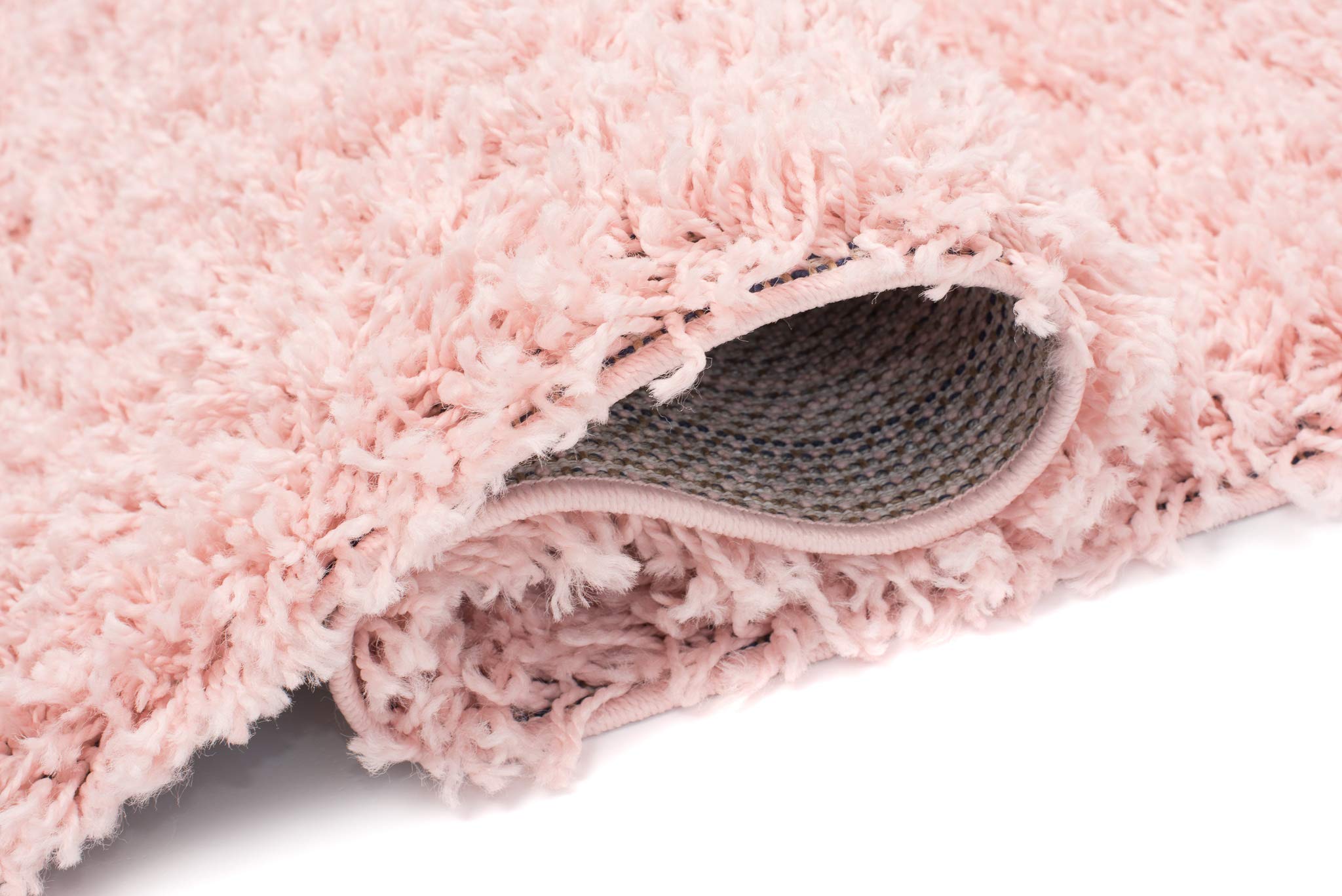 TAPISO Essence Carré Tapis Shaggy Poils Longs Moderne Rose Uni Tapis Salon Chambre Adulte Enfant Descente de Lit Moelleux Super Soft Epais Oeko-TEX 200 x 200 cm