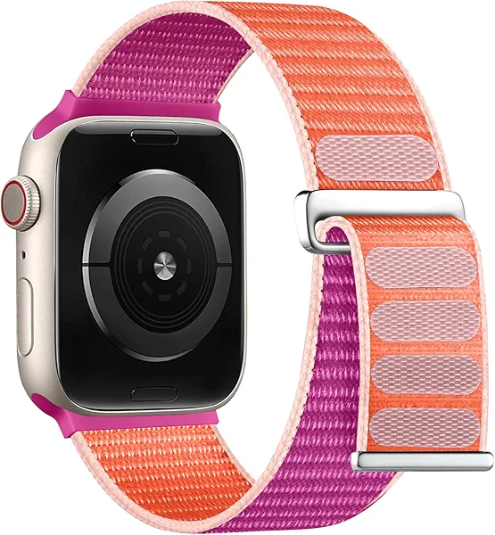 Sport Nylon Loop Bands Compatible with Apple Watch Band 44mm 40mm 41mm 45mm 38mm 42mm 49mm for Men Women, Soft Adjustable Breathable Braided Wristbands for iWatch Series 9 8 7 6 5 4 3 2 1 Ultra 2 SE
