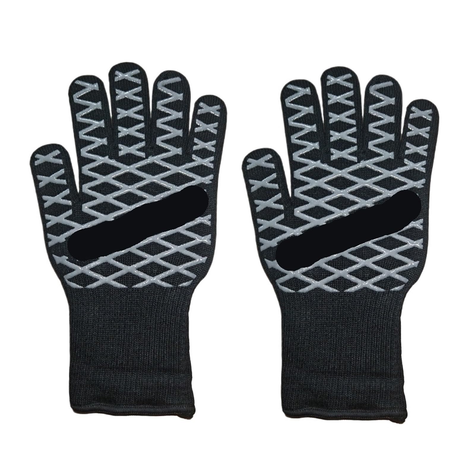 Gants de cuisson ignifuge four cuisine gris résistant chaleur 2pcs