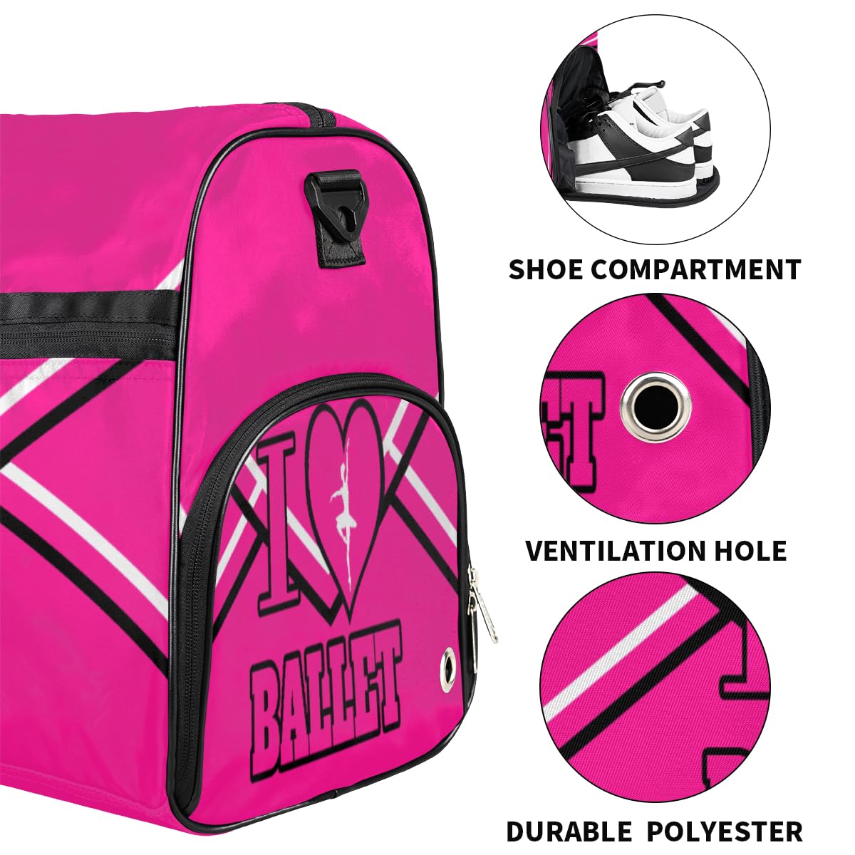 Personalisierte Sporttasche für Jungen und Herren, benutzerdefinierte Sport-Reisetasche mit Schuhfach, maßgeschneiderte Mädchen-Tanztasche, Wochenend-Übernachtungstasche für Frauen, Kinder,