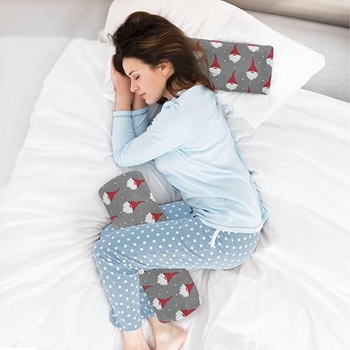Miniatura 6 de Christmas Holiday Red Gnomes Head Round Cervical Roll Bolster Pillow Yoga Neck Roll Pillow Round Pillow Foam Cylinder Decorative Pillows Bed