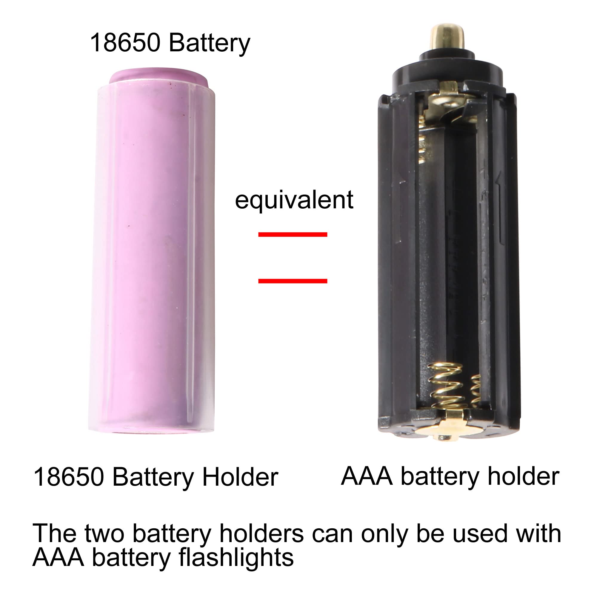sourcing map 1 zestaw baterii AAA 3 x 1,5 V adapter pamięci, 18650 uchwyt na baterie konwerter do latarki kieszonkowej LED 18650
