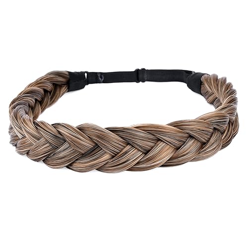 2 Strands Synthetic Hair Braided Headband Classic Chunky Plaited Braids