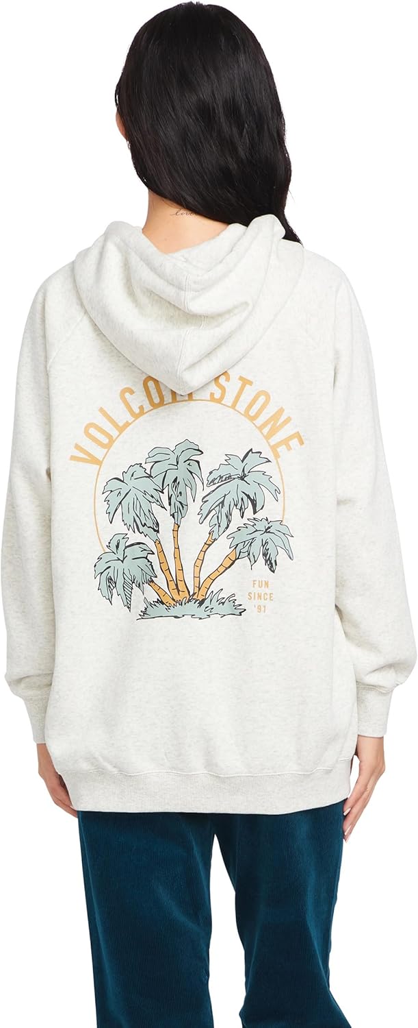 Volcom Women's Truly Stoked Ovesized Bf Hooded Fleece Sweatshirt - Image 2