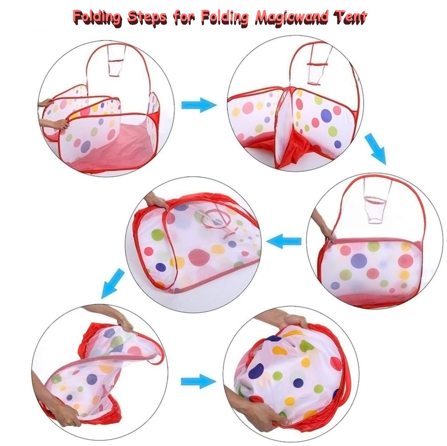 Magicwand Large Size Polyester Multi-Colored Polka-Dot Pop-up Activity Ball-Pool with 35 Balls【Multi-Colored】【Age up to 3 yrs】 - Image 6 thumbnail