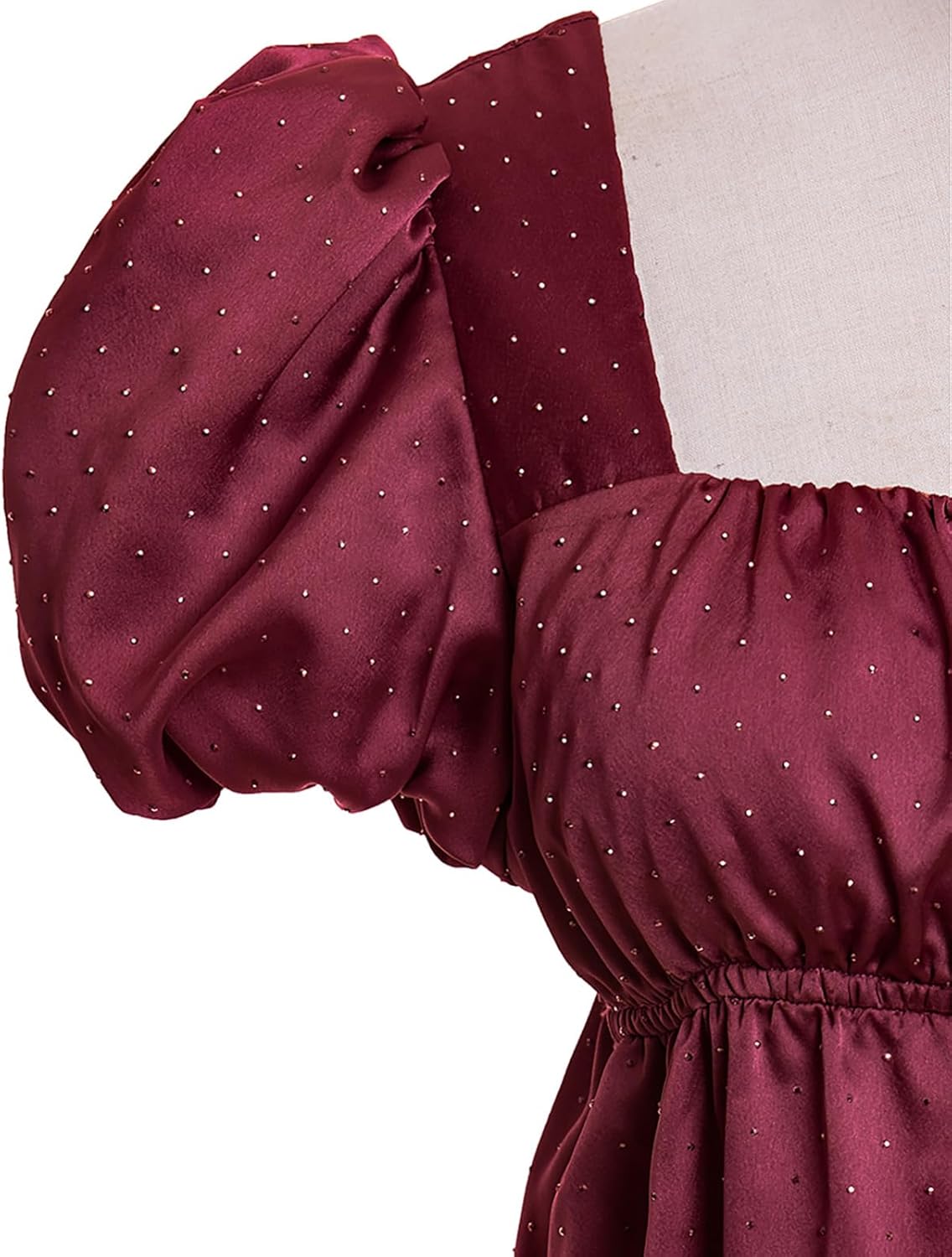 Regency Dresses for Women Luxurious Rhinestone Satin Victorian Party Gown - Image 4