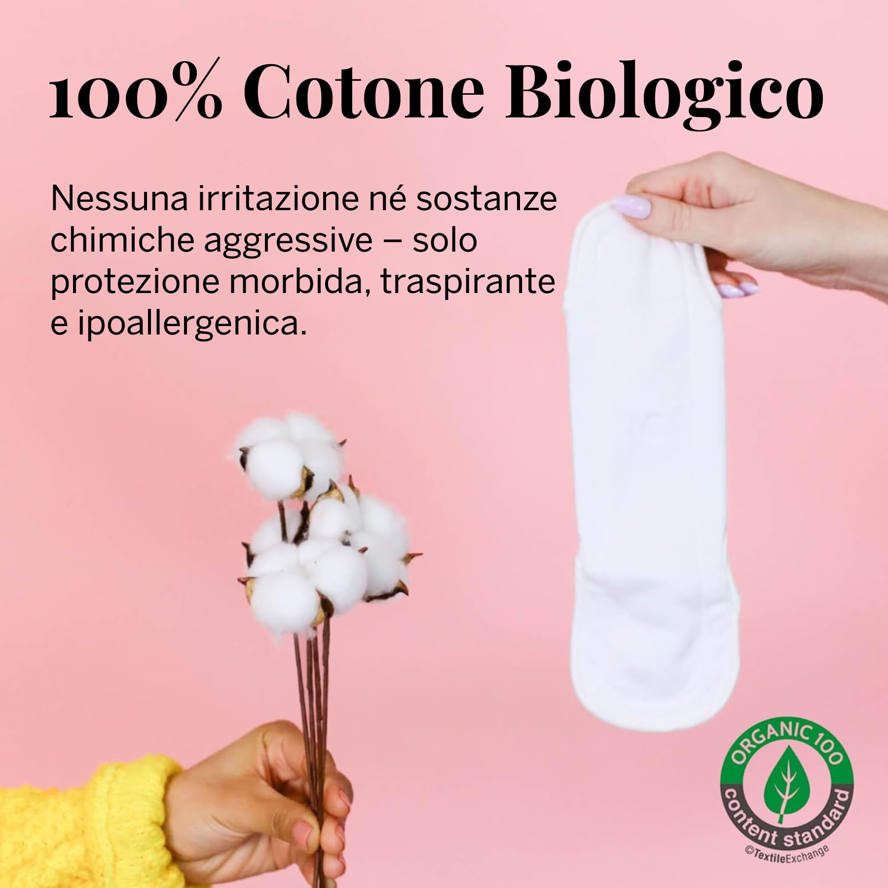 Pixie - Panno di cotone 100% cotone biologico riutilizzabile, 1 per cuscinetti mestruali più morbidi, lavabile in lavatrice (set da 5 medi)