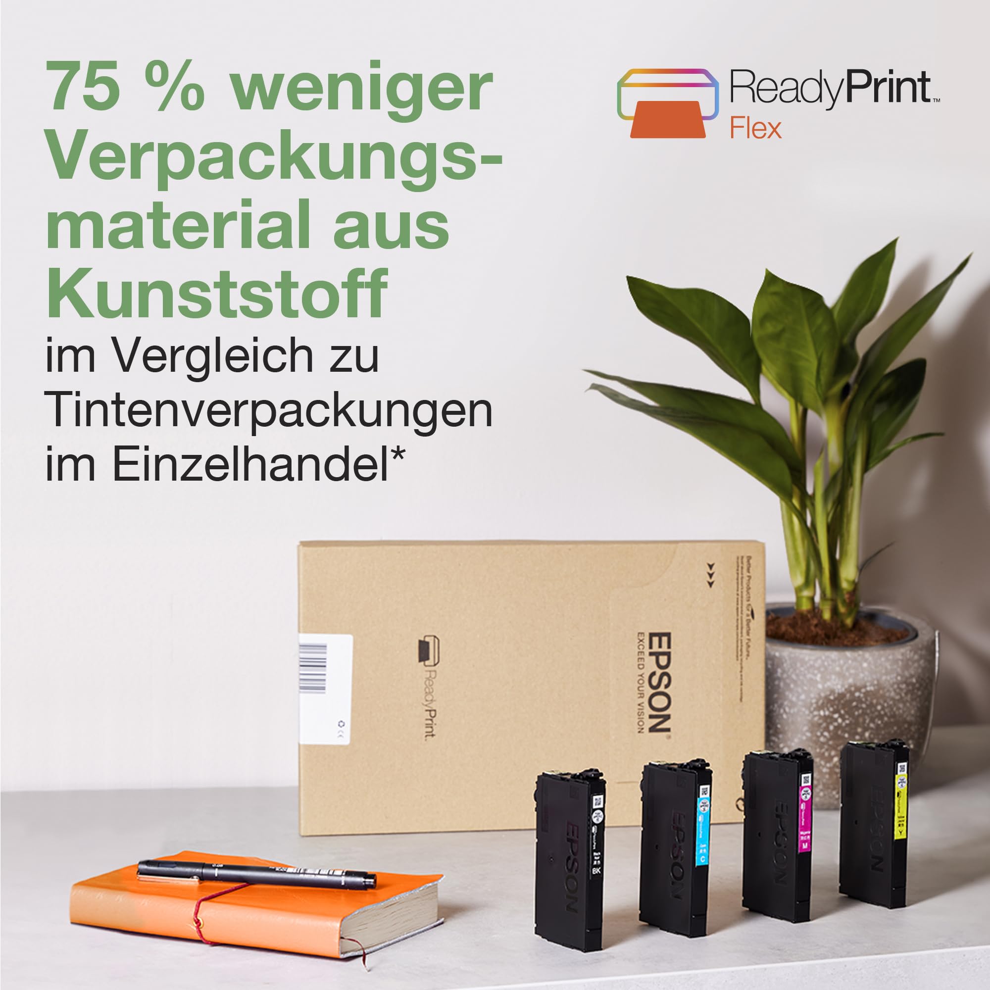 Epson Expression Home XP-4205 3-in-1-Tinten-Multifunktionsdrucker, Scanner, Kopierer, WLAN, Einzelpatronen, Duplex, 2,4-Zoll-Display, DIN A4, inkl. 3 Monate ReadyPrint Flex-Tintentarif