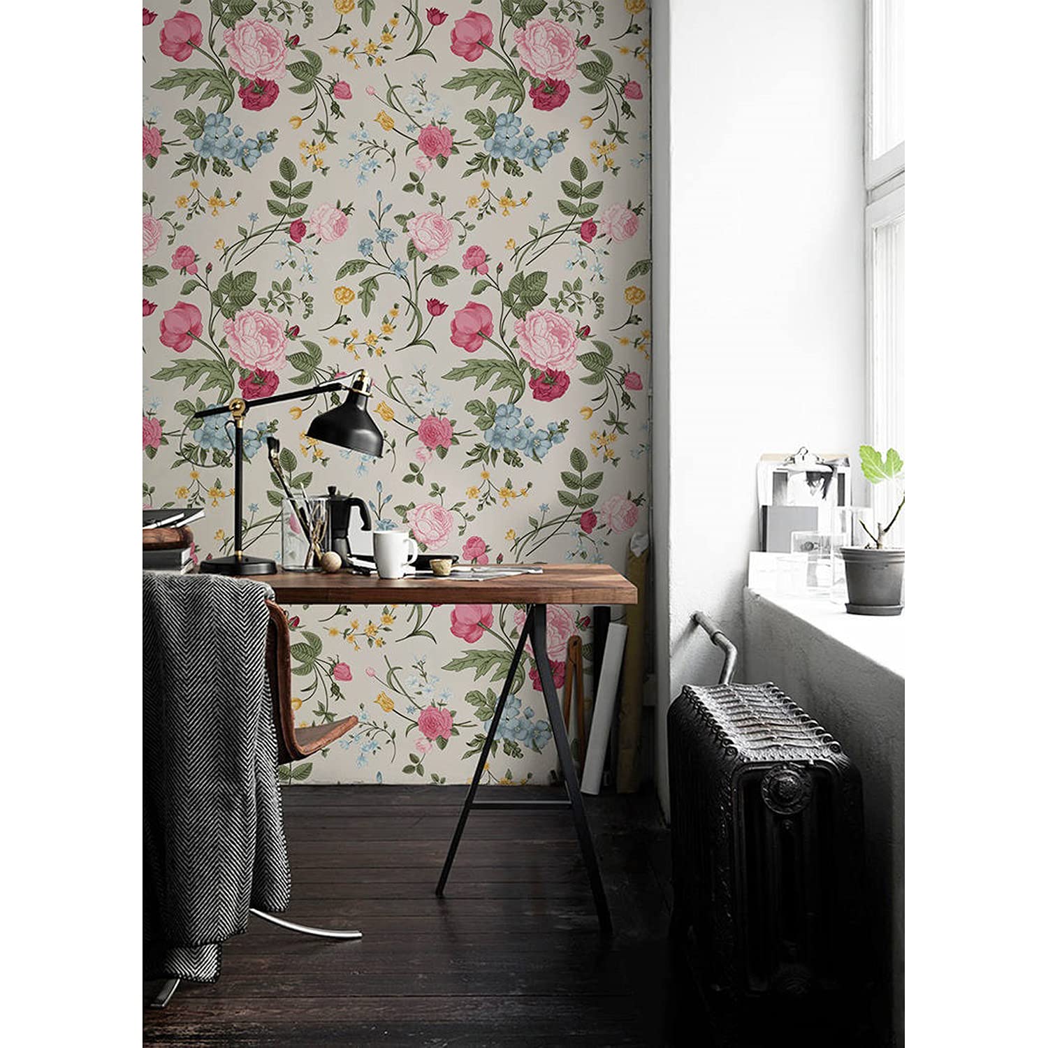 Papier peint décoration meuble stickers muraux fleurs 360x250 cm