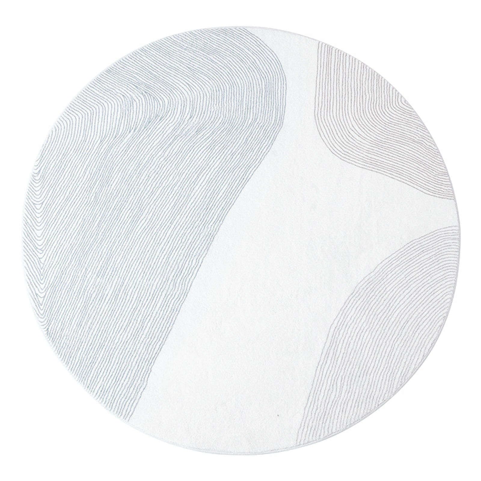 Moquette ronde imitation cachemire tapis shaggy salon carpette chambre 160cm