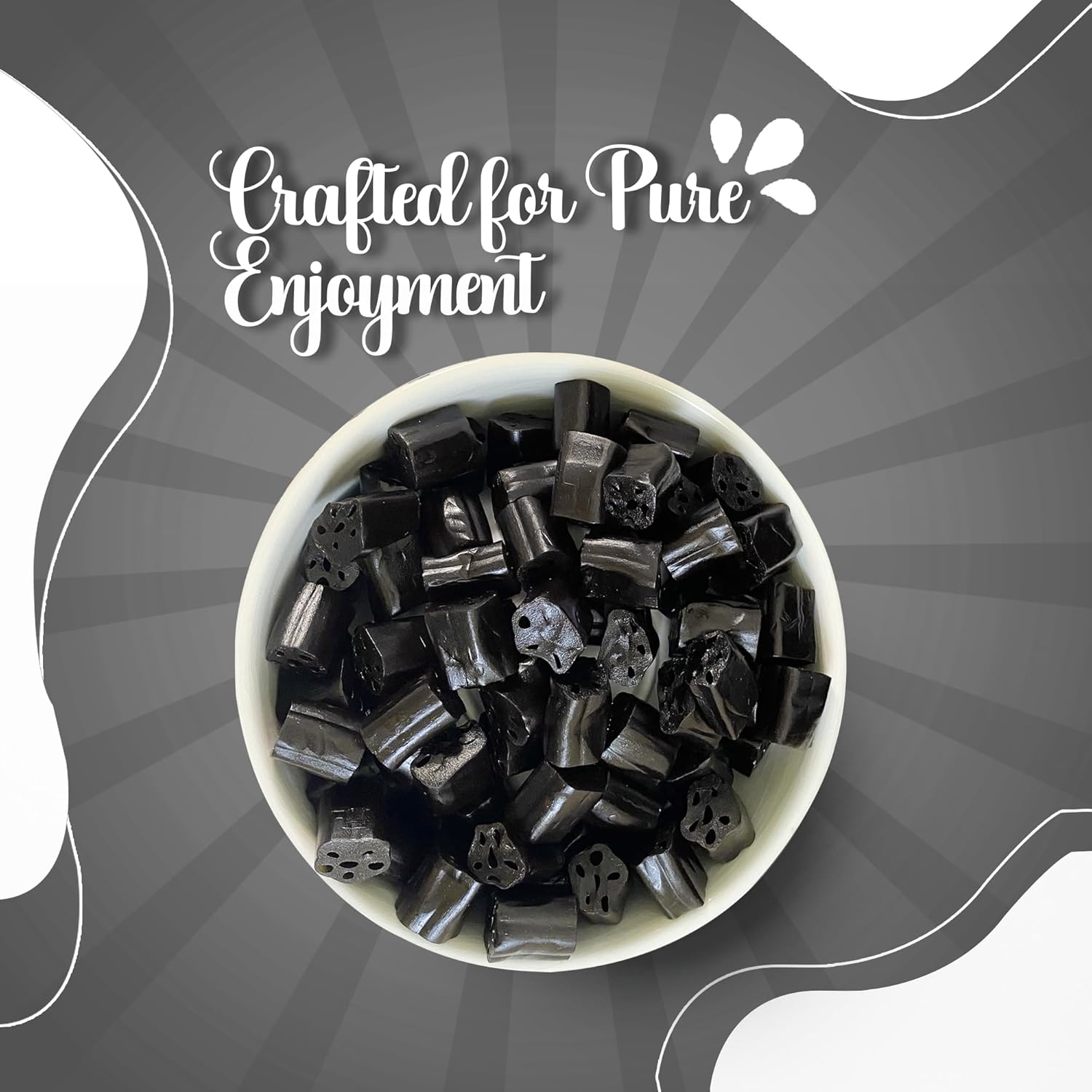 NY SPICE SHOP Black Licorice Bars - 3 Pound Soft Black Candies Bites - Dark Color Delicious Candy