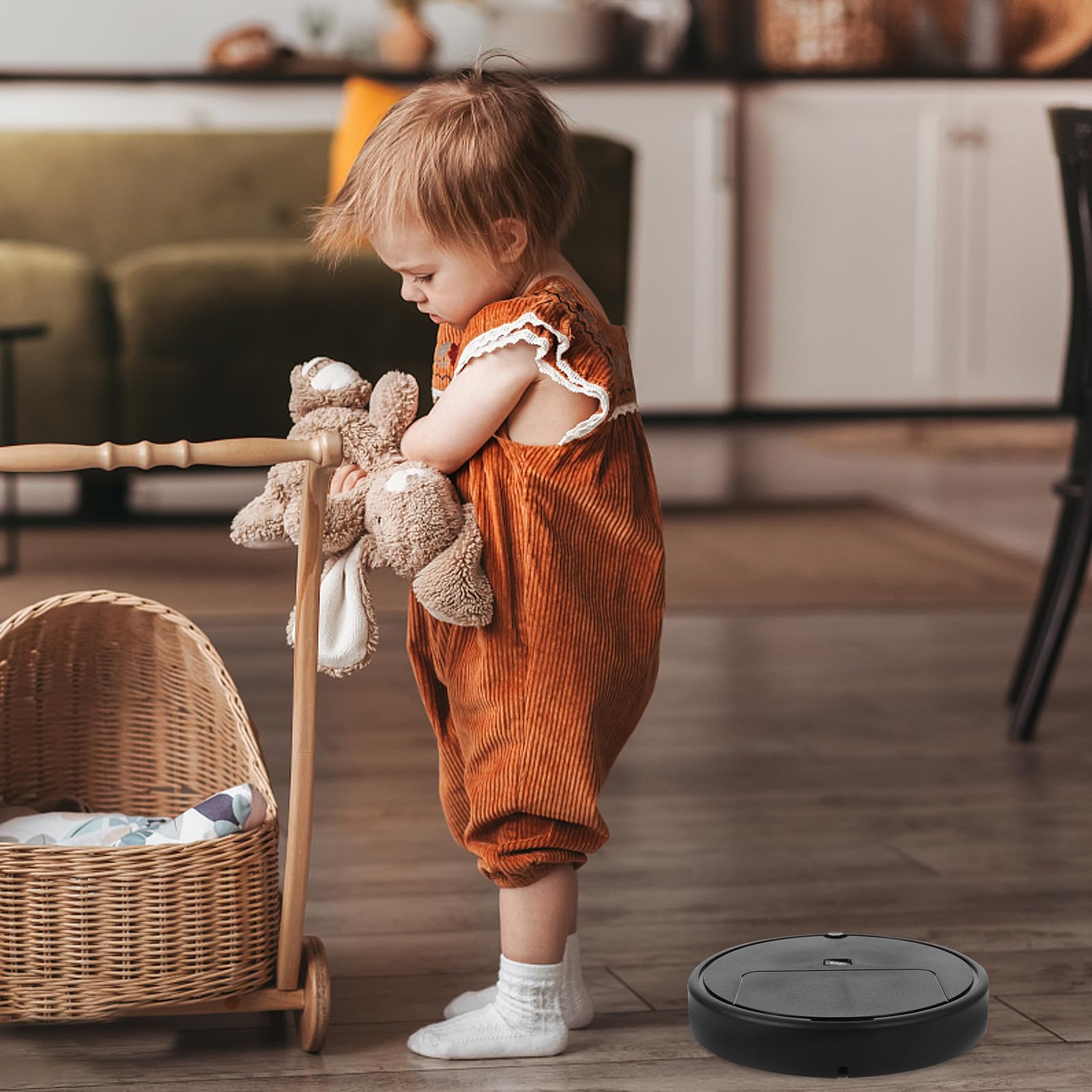 Jouet aspirateur robot pour enfants : cuisine talent jeu de rôle jouet mininature meubles de maison de poupée pour tout-petits jouets de maison de jeu