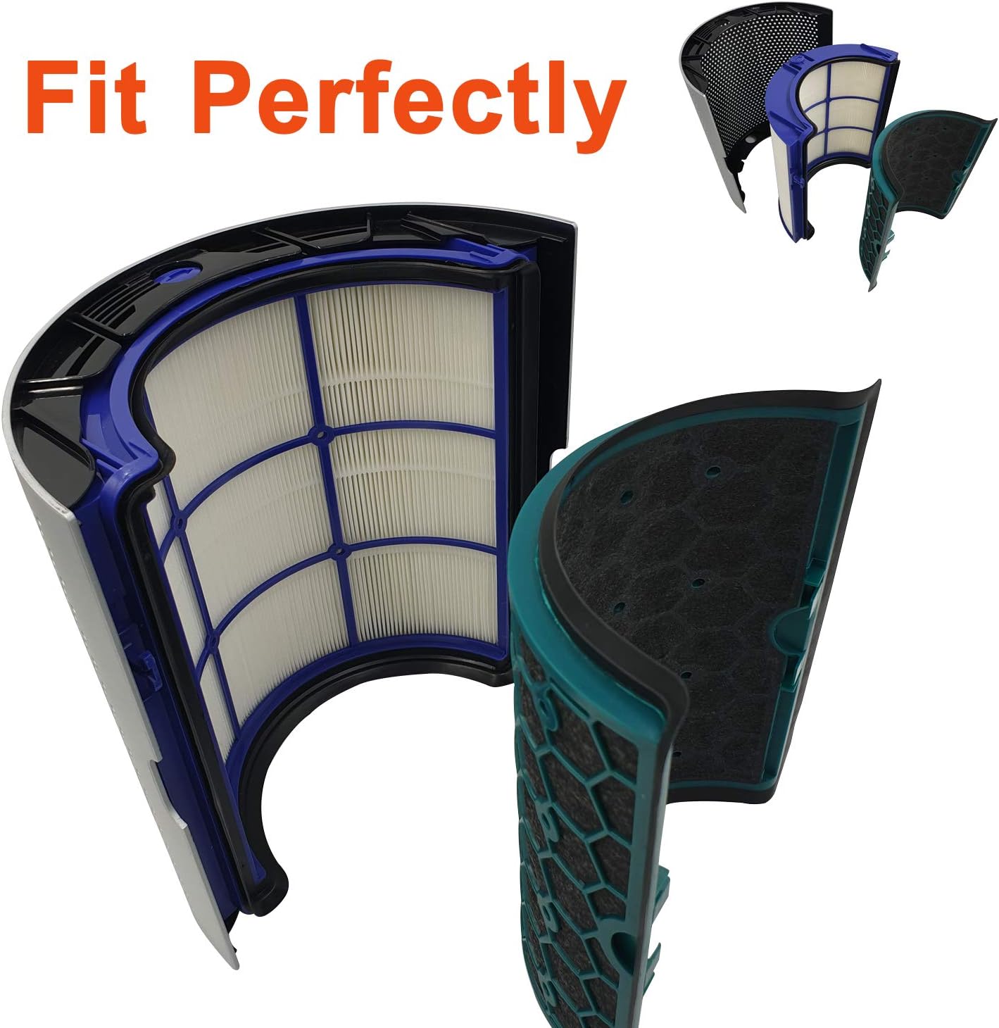 Suреr Brаndѕ Dyson Air Purifier Replacement (HP04, TP04, DP04,) 360° Glass HEPA and Activated Carbon Filter, 9 x 9 x 9.5 inches, Purple/Teal Bеѕt Prоmо Dyson Air Purifier Replacement (HP04, TP04, DP04,) 360° Glass HEPA and Activated Carbon Filter, 9 x 9 x 9.5 inches, Purple/Teal