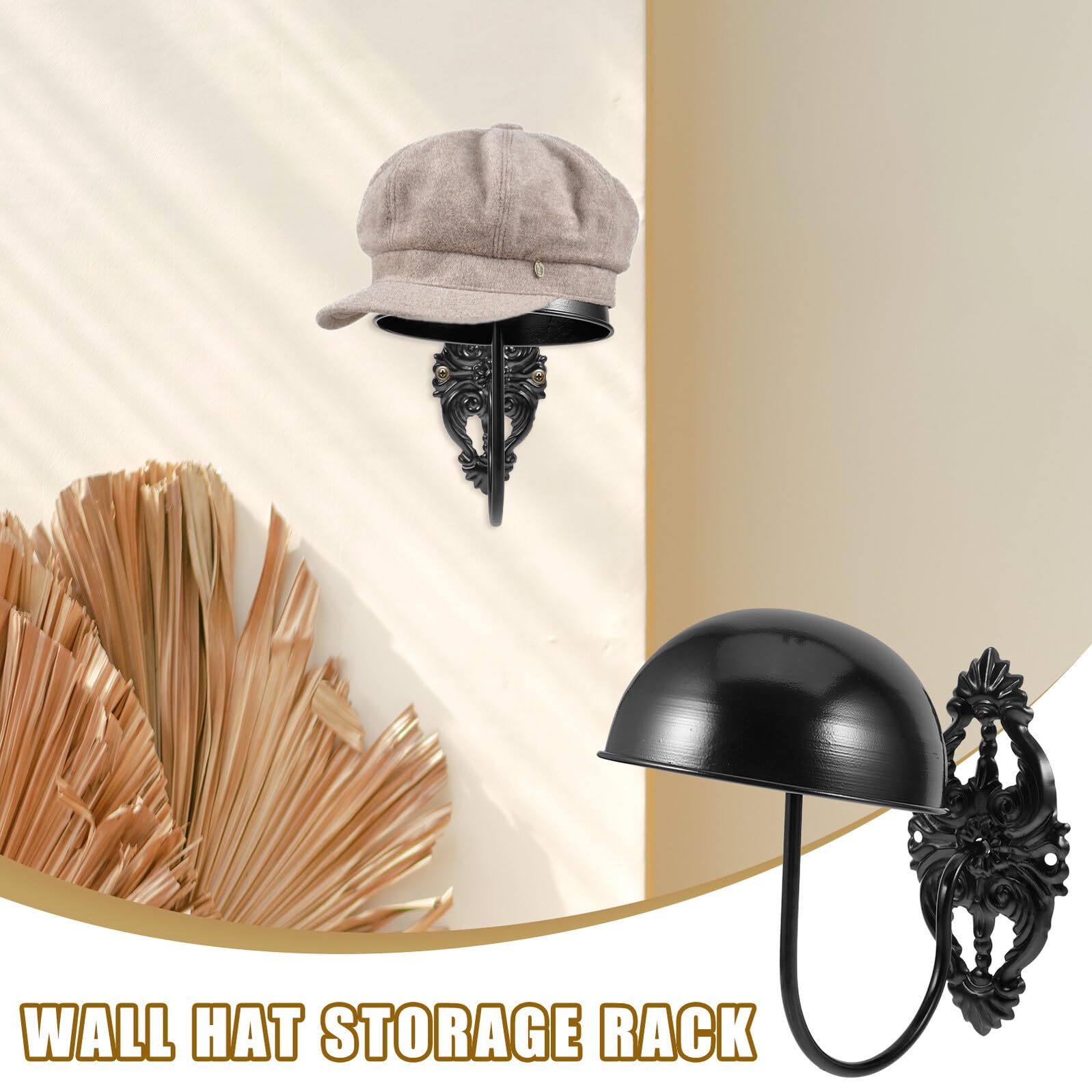 STOBAZA Organizador de Gorras de Béisbol de Metal Negro para Pared, Soporte Fuerte de Almacenamiento y Exhibición Adecuado para Tiendas y Supermercados