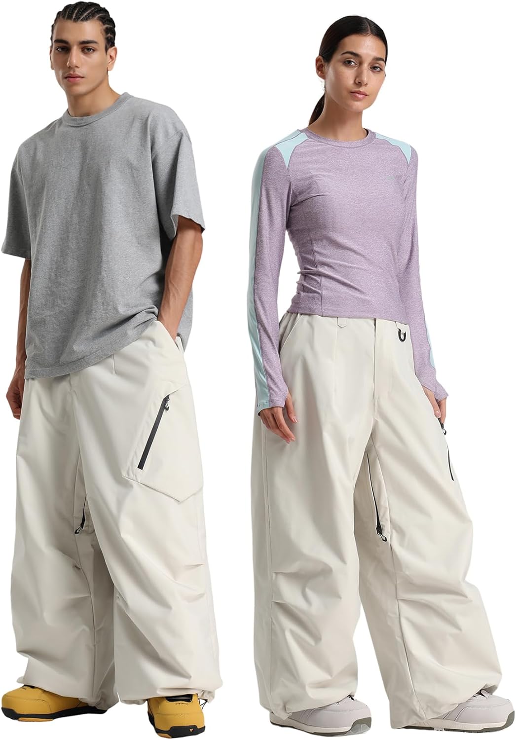 GSOU SNOW Womens Mens Snow Pants Baggy Snowboard Ski Pant Loose Waterproof Windproof Insulated - Image 4