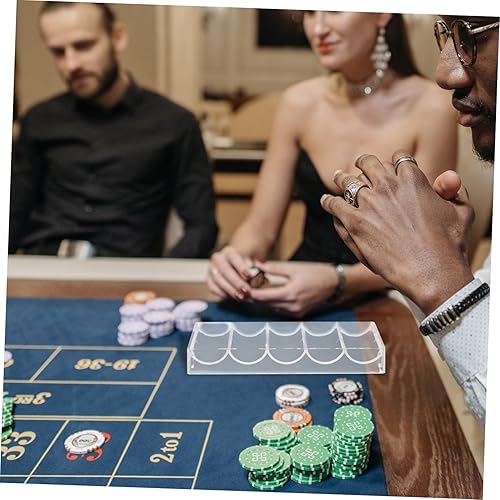 Miniatura 9 de SAFIGLE Chips Portátiles Poker Chip Holder Hogar Poker Chip Bandeja Poker Caja de chip Transparente Caja de chip Diario Chip Caja de chip Rack Caja
