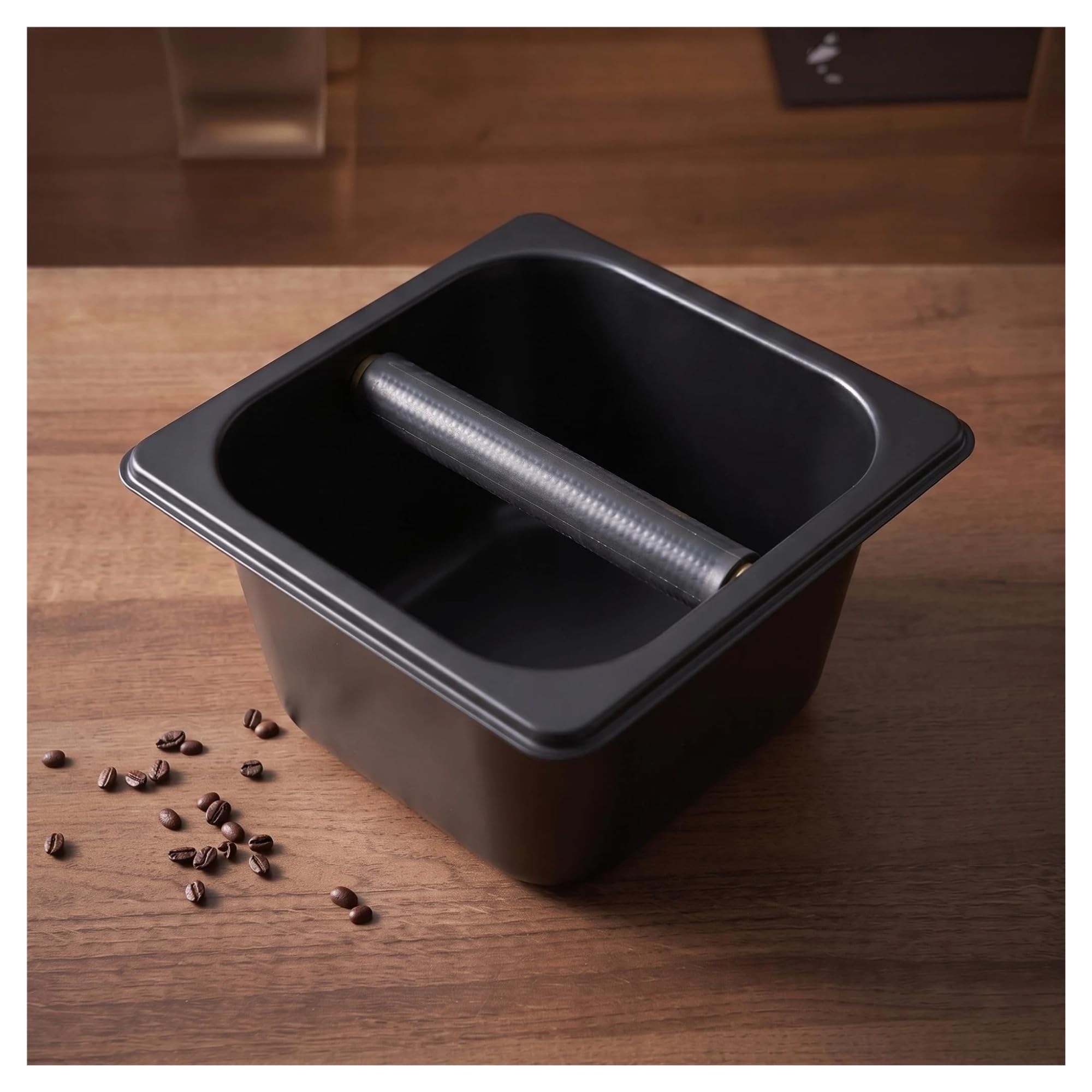 Tiroir À Café Knock Box, Compatible for Ninja, Acier Inoxydable | Noir, grande capacité, acier inoxydable 304, 1,5/2,2/5,3 ml, café(M)