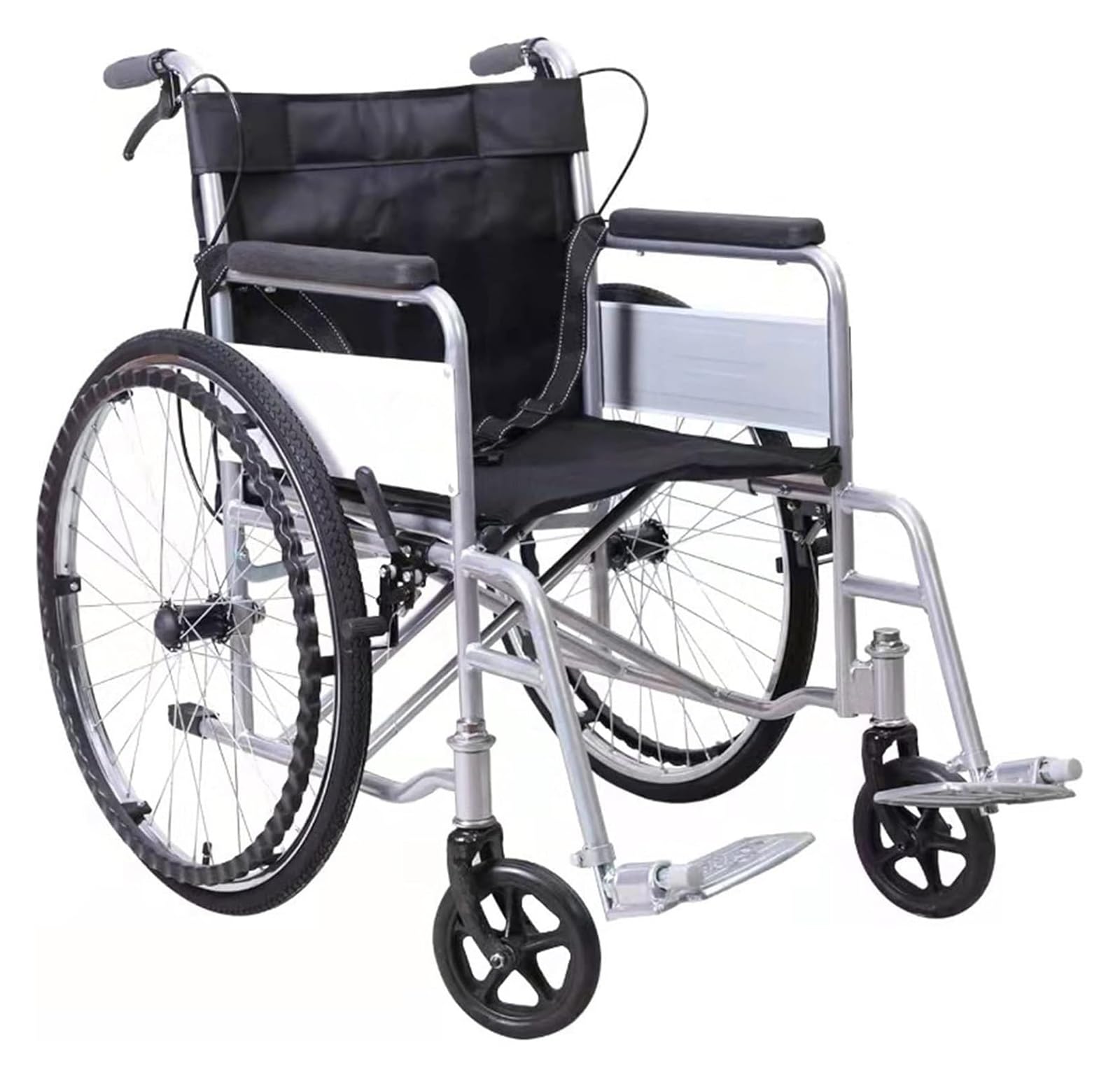 Silla De Ruedas Plegable Silla De Ruedas Manual Ligera, Silla De Ruedas Plegable Ligera De Transporte Con Frenos De Mano, Silla De Ruedas Plegable For Viajes Y Almacenamiento, Compacta, De Celosía(Bla