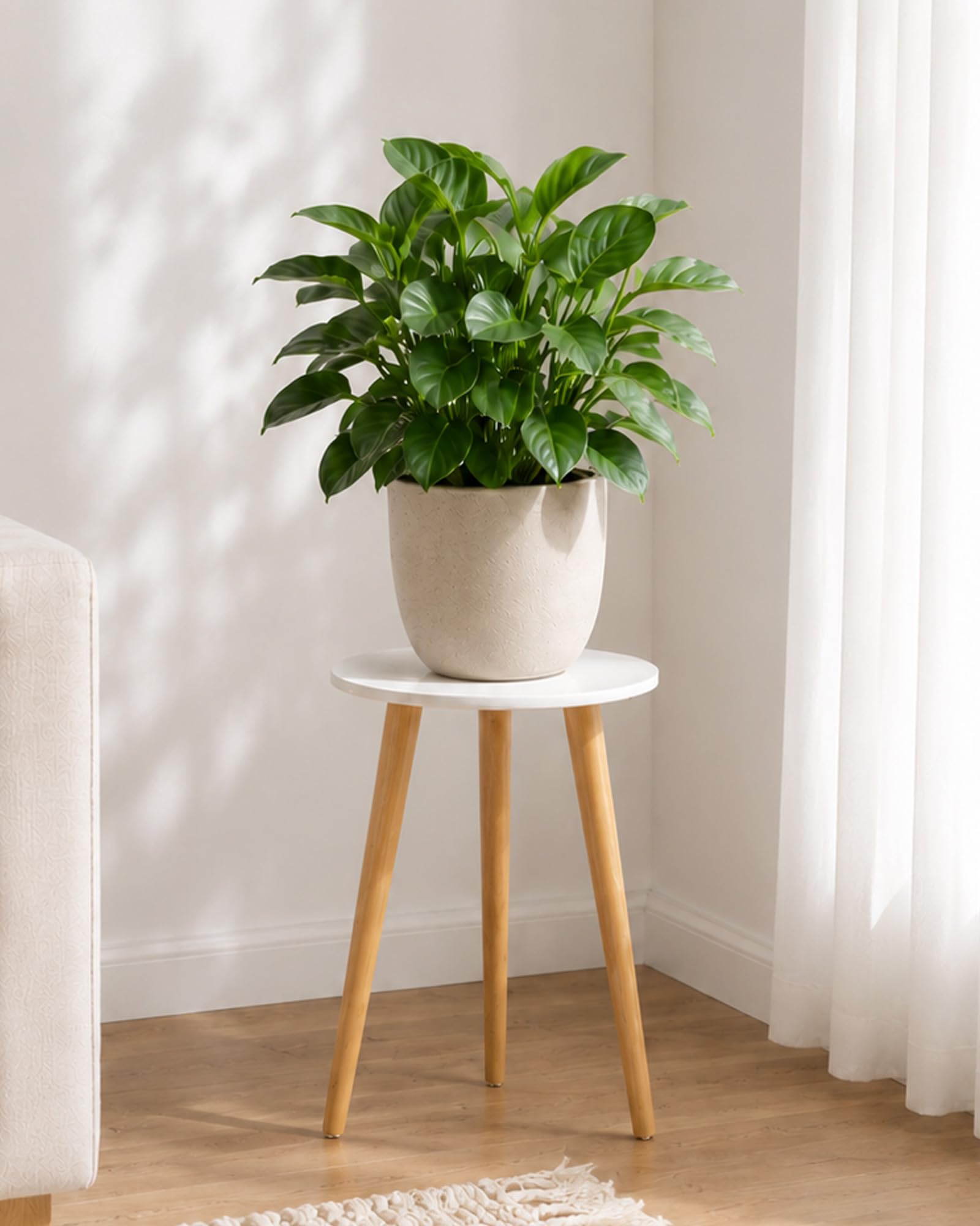 Bamworld Tall Plant Stand Indoor Wood Plant Table
