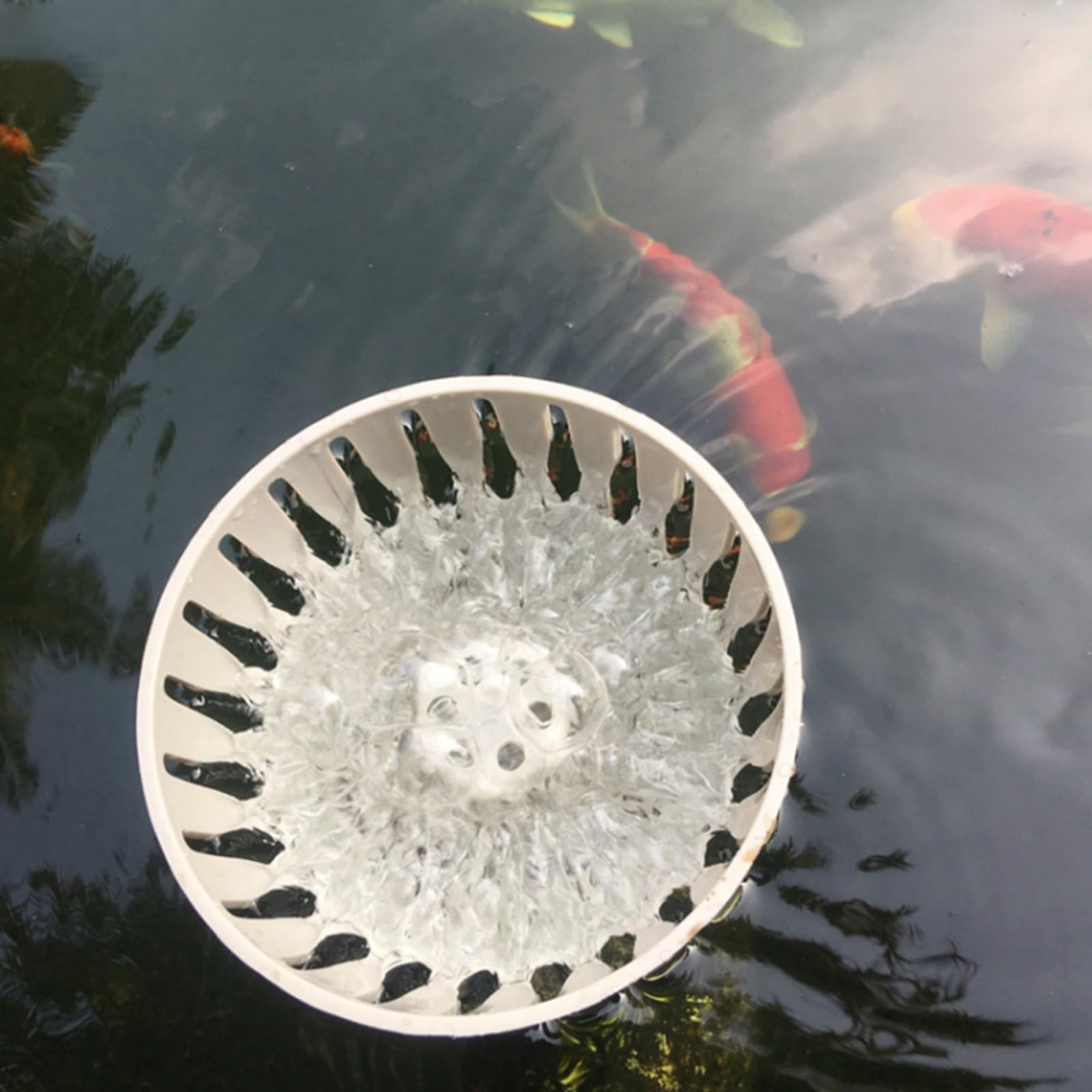 Écumoire de vidange de bassin Koi avec hauteur réglable, collecteur de débris en ABS pour un contrôle efficace de l'eau et pour un entretien facile, blanc (50 mm-110 mm) (110T)