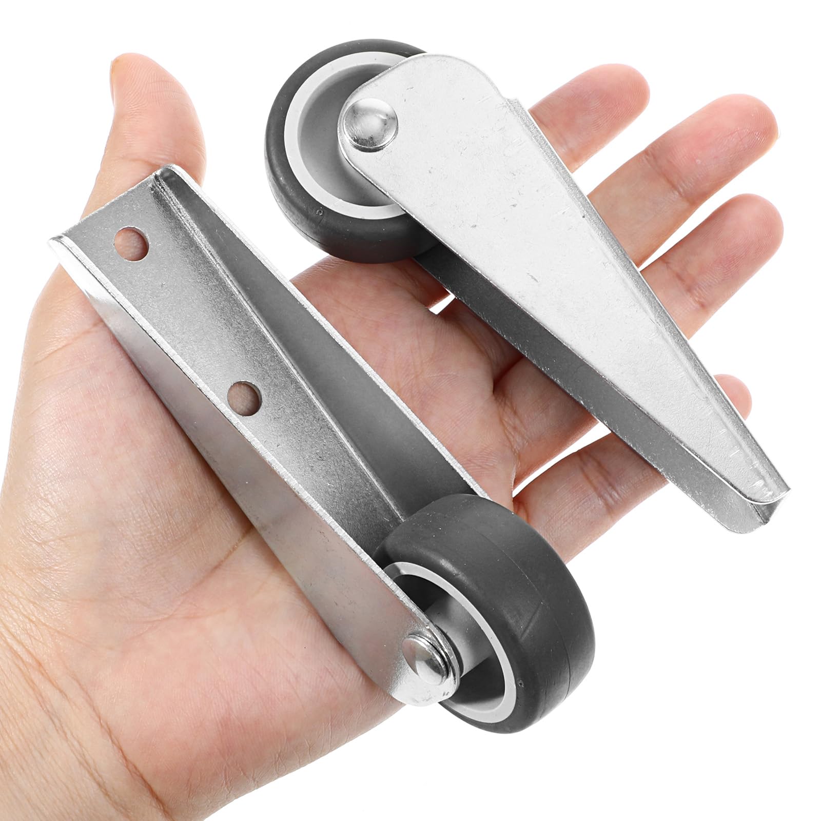 2 pezzi di rotelle in gomma, 40x68x17mm Ruote per cancelli in gomma di ricambio con supporto a L, rotella antiscivolo direzionale per porte, armadi, recinzione da giardino, cancelli, mobili