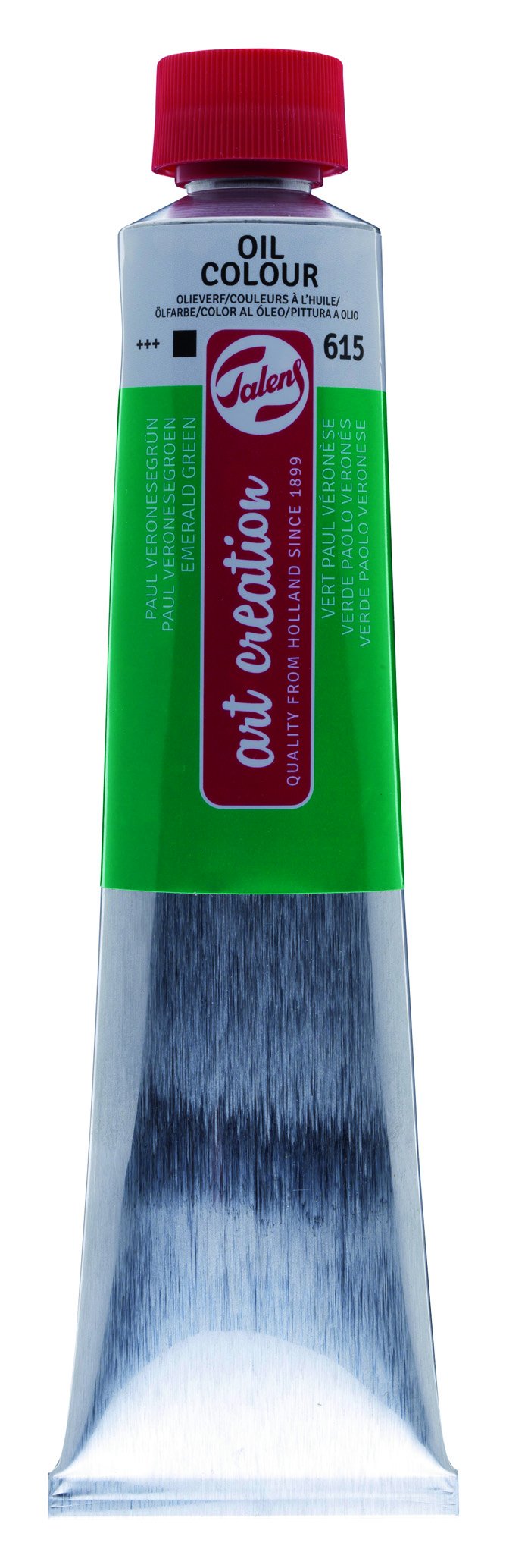 Talens Art Creation Oil Colour - Emerald Green 615-200 ml Tube - Opaque, Excellent Lightfastness, Versatile Paint for Oil Techniques