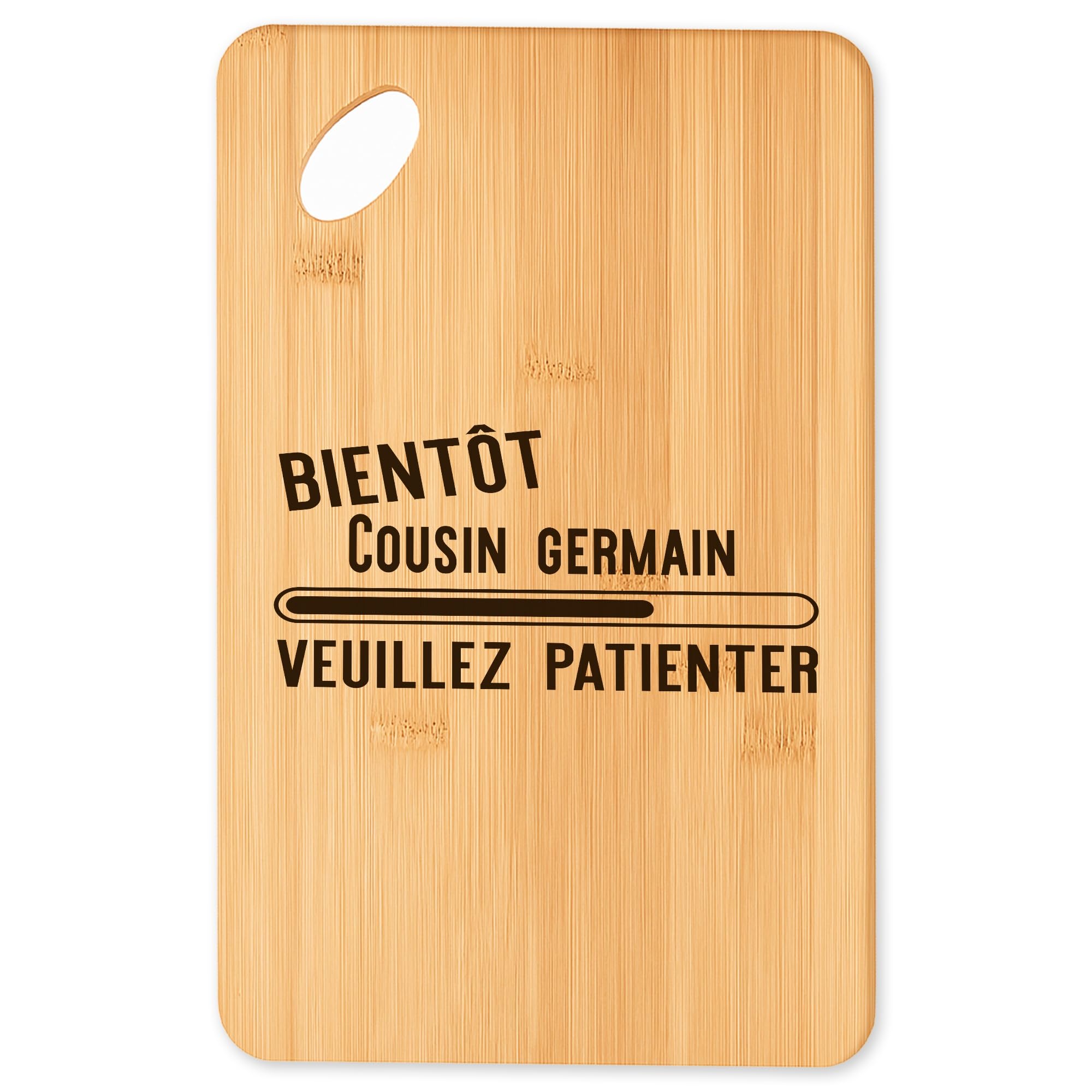 Planche à découper Cousin germain, le cadeau original pour les fans de cuisine
