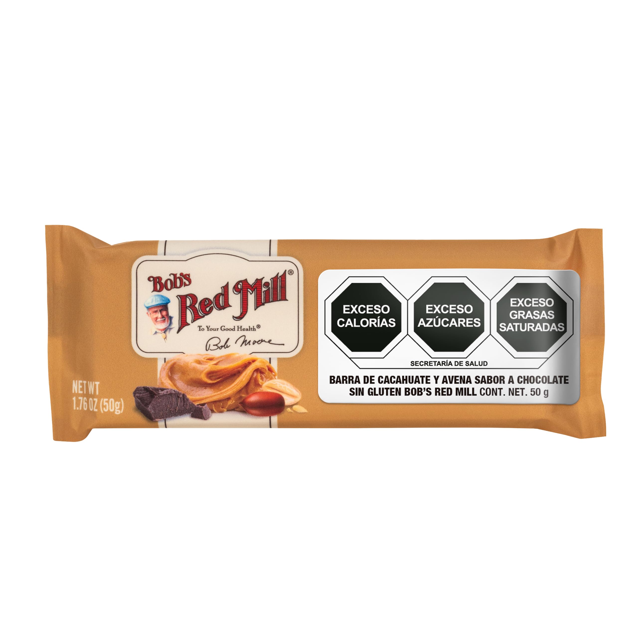 Bob's Red Mill Peanut Butter Chocolate & Oats Snack Bar – 1.76 Ounce (Pack of 1) - Gluten Free, Non-GMO, Whole Grain