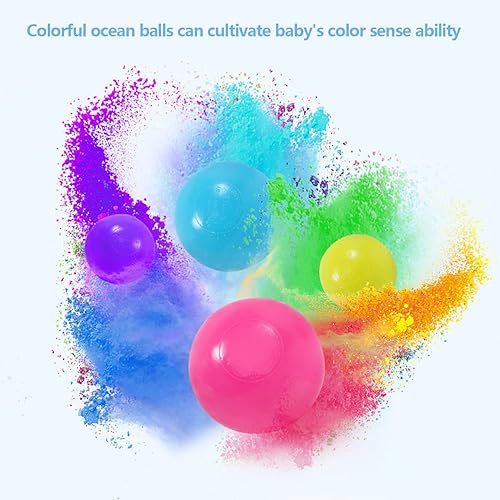 Miniatura 9 de bebikim Baby Ball Pit Balls 180 BPA Free Ball Pool Balls for Swim, Pit Fun Toys Colorful Plastic Play Balls for Baby Ball Pit,Toddlers Kids Birthday