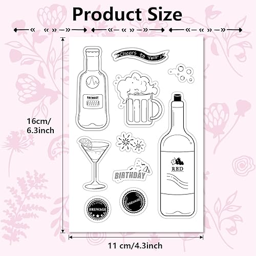 Miniatura 2 de CRASPIRE Botella Sellos de goma transparente Copas de cerveza Cócteles Botellas de vino Cierres Burbujas Saludos Celebremos Transparente Vintage