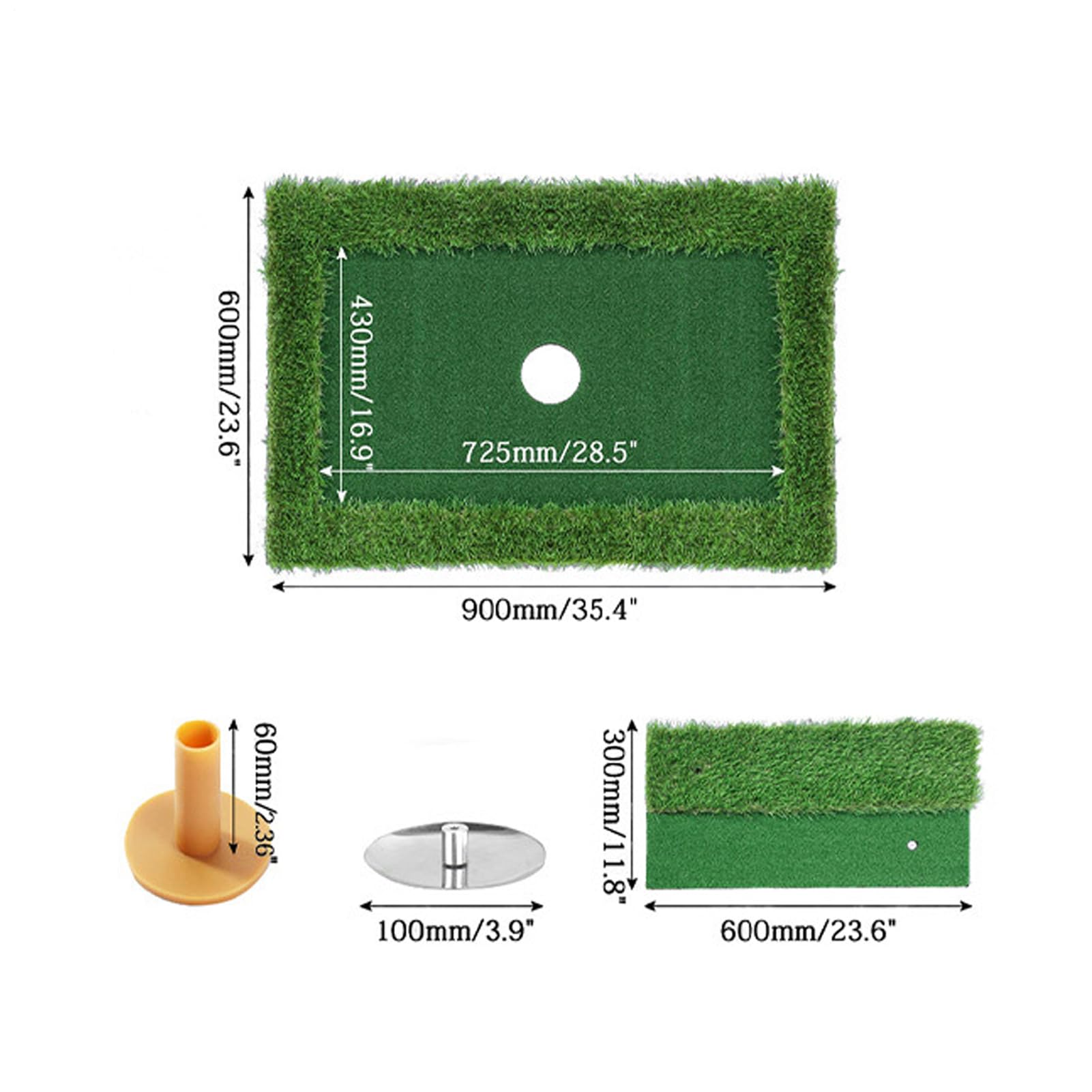 Jeu De Golf Flottant pour Piscine, Jeu De Synthétique pour Putting Flottant, Tapis De Frappe pour Améliorer Les Compétences Activités D'entraînement pour Adultes en Plein Air Piscine Lac Jardin