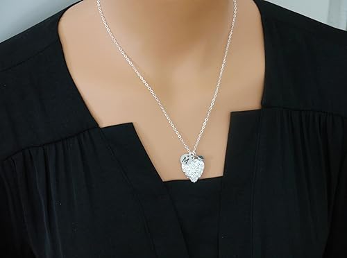 Miniatura 9 de Heart Picture Locket - Personalized Locket Necklace - Initial Necklace - Heart Locket - Silver - Custom - Birthstone Necklace - Unique - Initial Disc