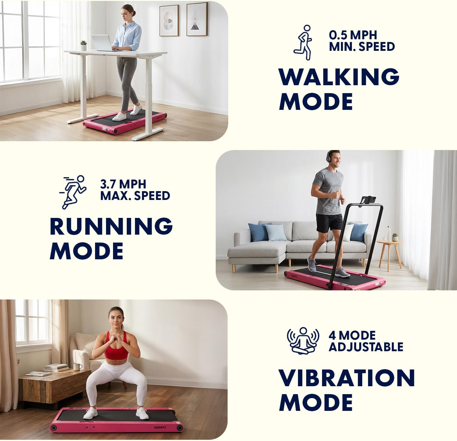 Walking, Running, and Vibration Modes
