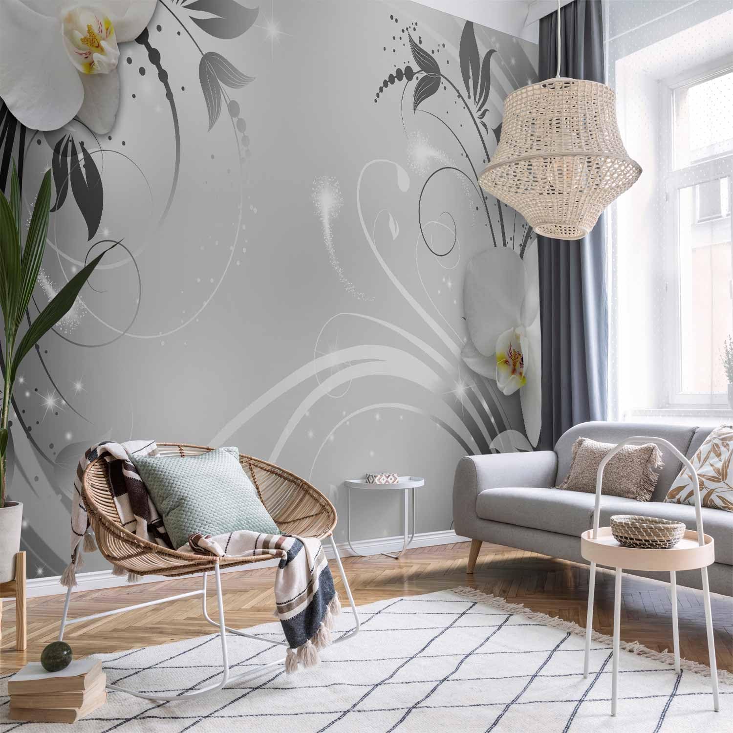 Fototapete murando 400x280 cm Vlies Tapeten Wandtapete XXL Moderne Wanddeko Design Wand Dekoration Wohnzimmer Schlafzimmer Büro Flur Blumen Orchidee b-A-0060-a-b