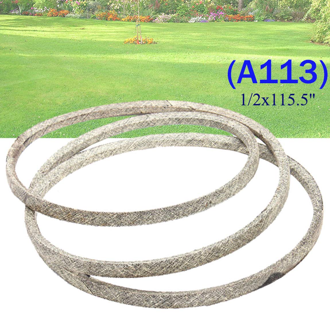 Cinghia di trasmissione per lame di taglio per trattori per tosaerba per John Deere M124895 Scotts S1742 S1642 Sabre 1542HS 1542GS 1642HS 1742HS 1742GS 42"Deck 1/2" x 115.5"Realizzato con Kevlar