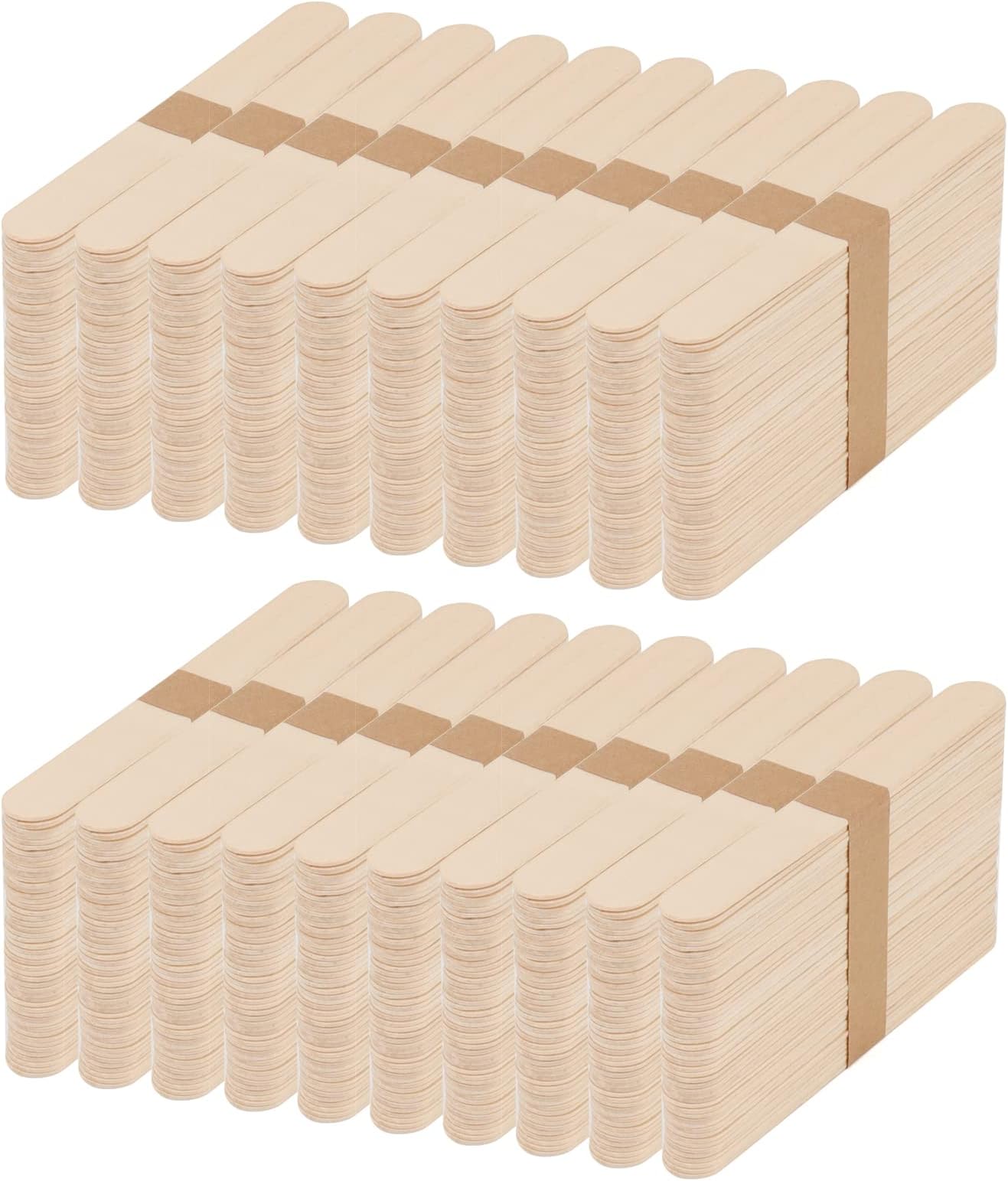 [1000 Count] Jumbo 6 Inch Wooden MultiPurpose Popsicle Sticks Craft