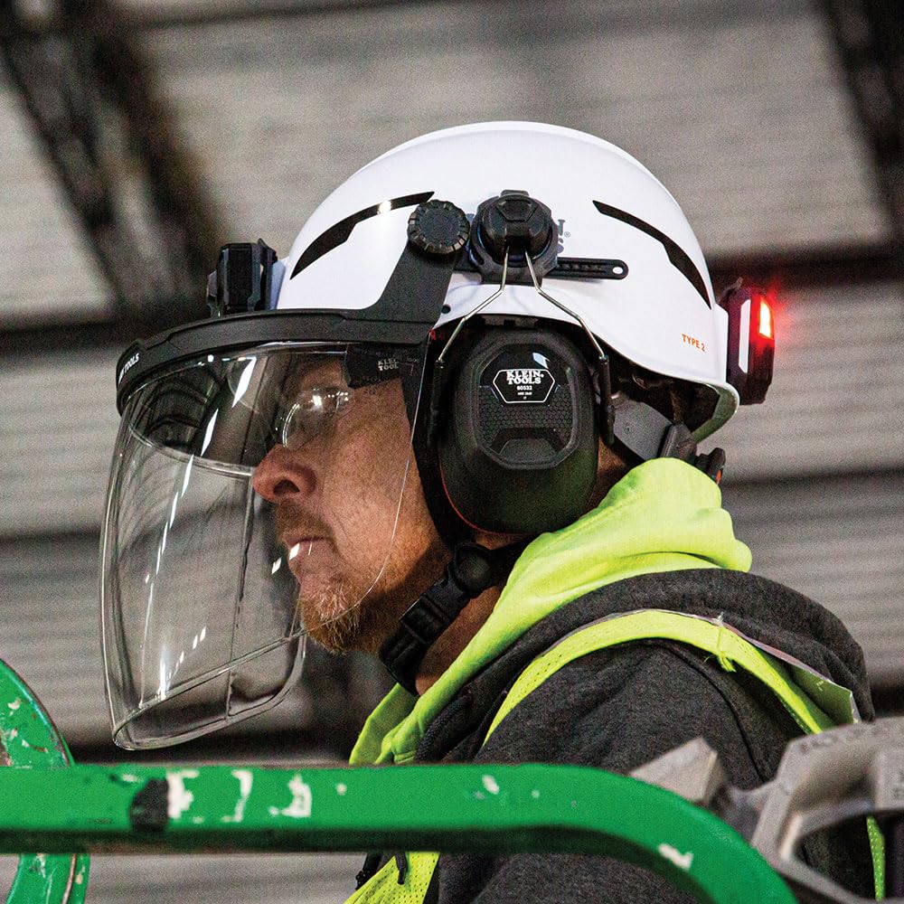 Klein Tools 60475 Marco de protección Facial de Repuesto de Seguridad, para Uso con Cascos de Seguridad, Estilo Gorra y Sombreros Duros de ala Completa