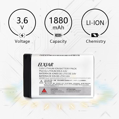 Miniatura 3 de Paquete de 2 baterías de iones de litio de 3.6 V 1880 mAh NNTN6923A de repuesto para radios bidireccionales Motorola DTR410, DTR550, DTR650, MTH650,