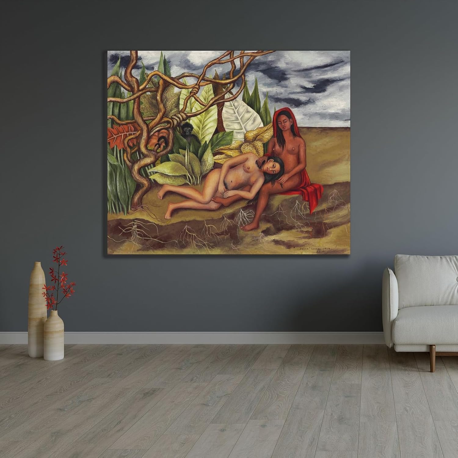 ArtDirect Two Nudes in the Woods (The Earth Itself) (1939) Unframed Art Print Giclee Poster by Frida Kahlo - Ready for Framing with Customization Sizes 10x8, 13x11, 19x16, 29x24, 43x36 and 57x48 inches