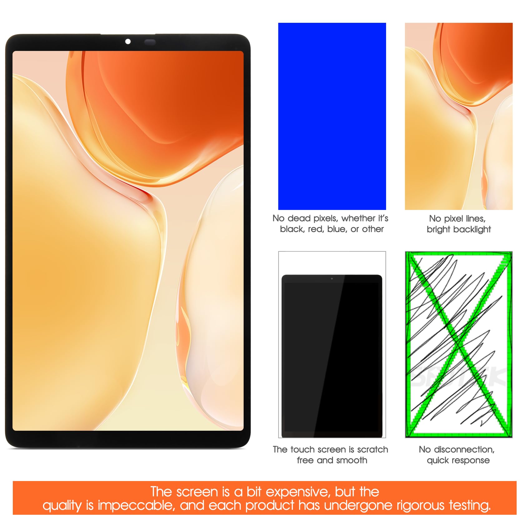 Schermo LCD per Samsung Galaxy Tab A9 X110 Schermo SM-X110 Display Touch Screen Assembly con Riparazione Kit (8,7", Nero senza Telaio, Non per SM-X115)