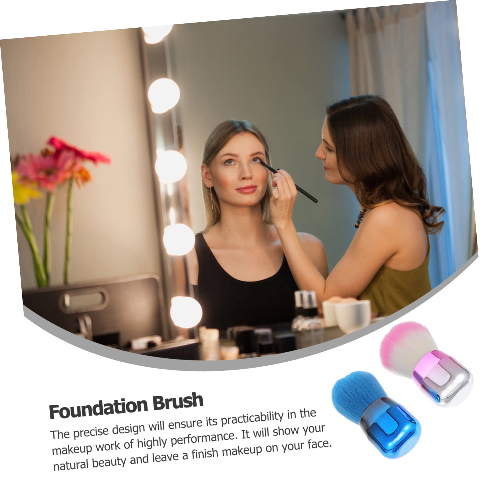 minkissy 6pezzi Pennelli Makeup Pennello Per Fondotinta e Blush Strumenti Cosmetici Per Applicazione Veloce e Precisa Perfetti Per Uso Professionale e Quotidiano Leggeri e Facili Da